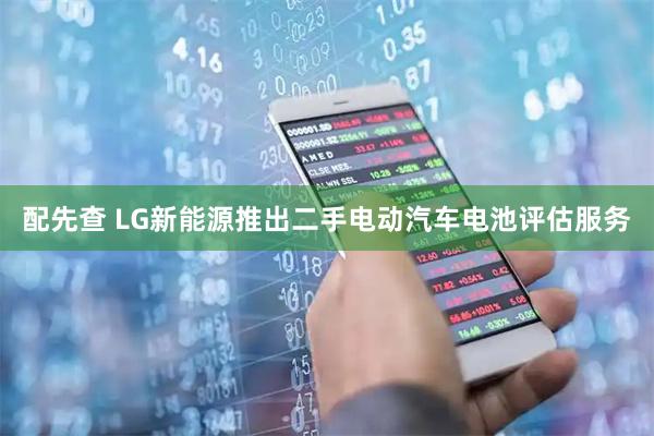配先查 LG新能源推出二手电动汽车电池评估服务